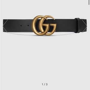Gucci Black GG Belt Authentic